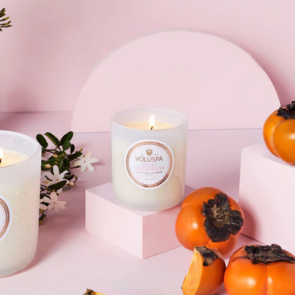 K-Lifestyle VOLUSPA Saizo Persimmon Glass Candle 9.5oz (270g) (9.5oz)