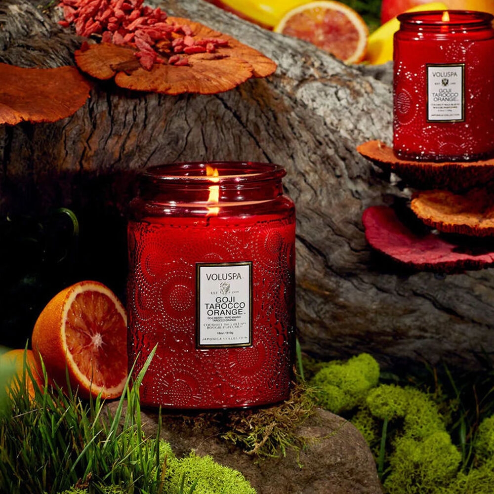 K-Lifestyle VOLUSPA Gojita Loco Orange L Glass Candle 18oz (510g) (18oz)