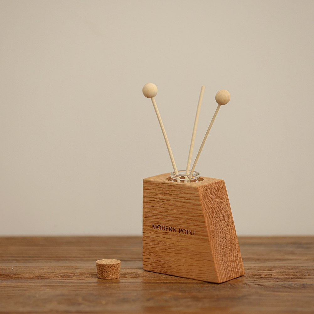 K-Lifestyle MODERNPOINT Solid Wood Engraved Diffuser Indoor Air Freshener 100ml (100ml)