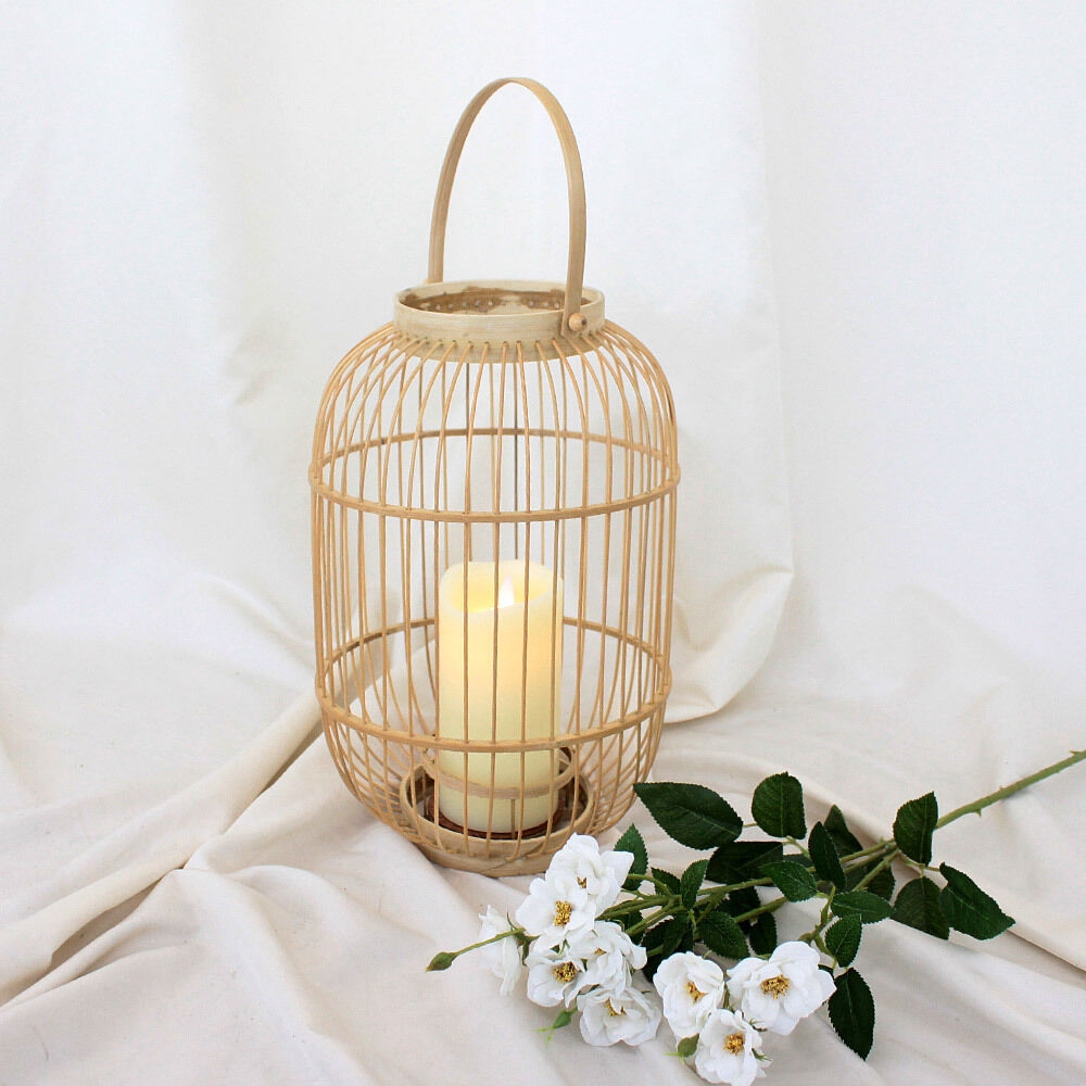 K-Lifestyle shininghome kitchen Inners Rattan Vertical Rib Candle Holder