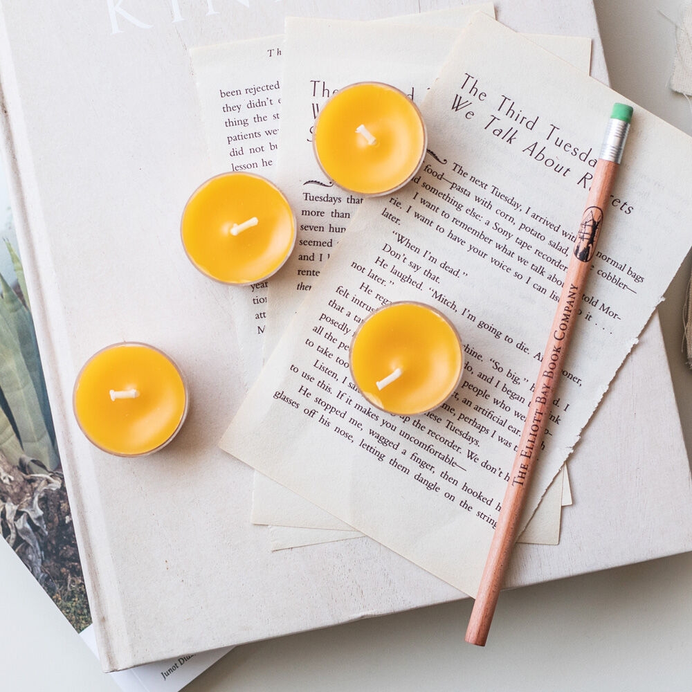 K-Lifestyle factory normal Removable and Burning Beeswax Tealight Candles / Honey Candles