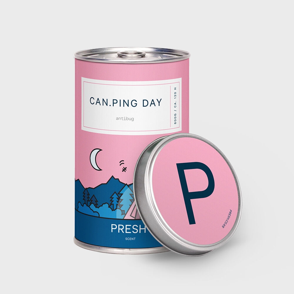 K-Lifestyle PRESH Candle CAN.PING DAY Anti-Bug Large (600g) Large Capacity (600g)