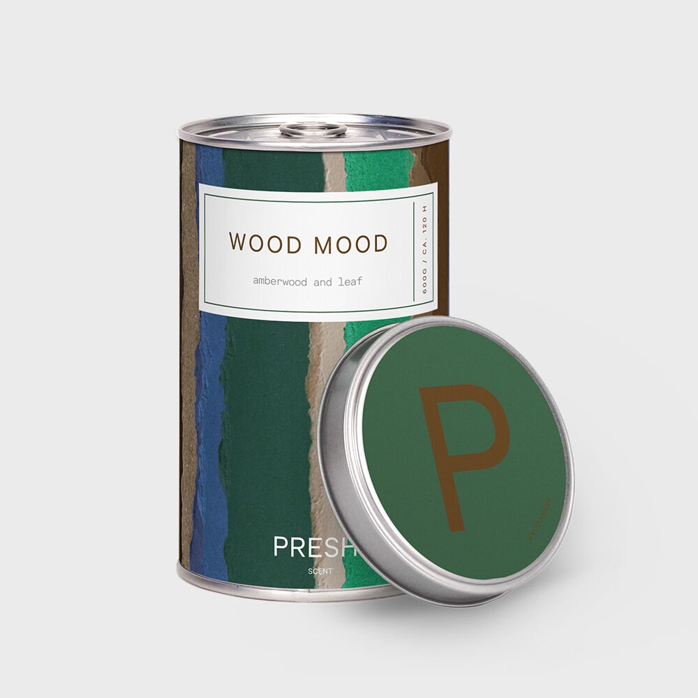 K-Lifestyle PRESH Candle WOOD MOOD Large (600g) Large Capacity (600g)