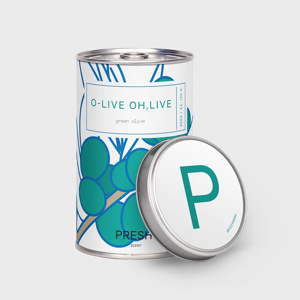 K-Lifestyle PRESH Candle O-LIVE Green Olive Large (600g) Large Capacity (600g)