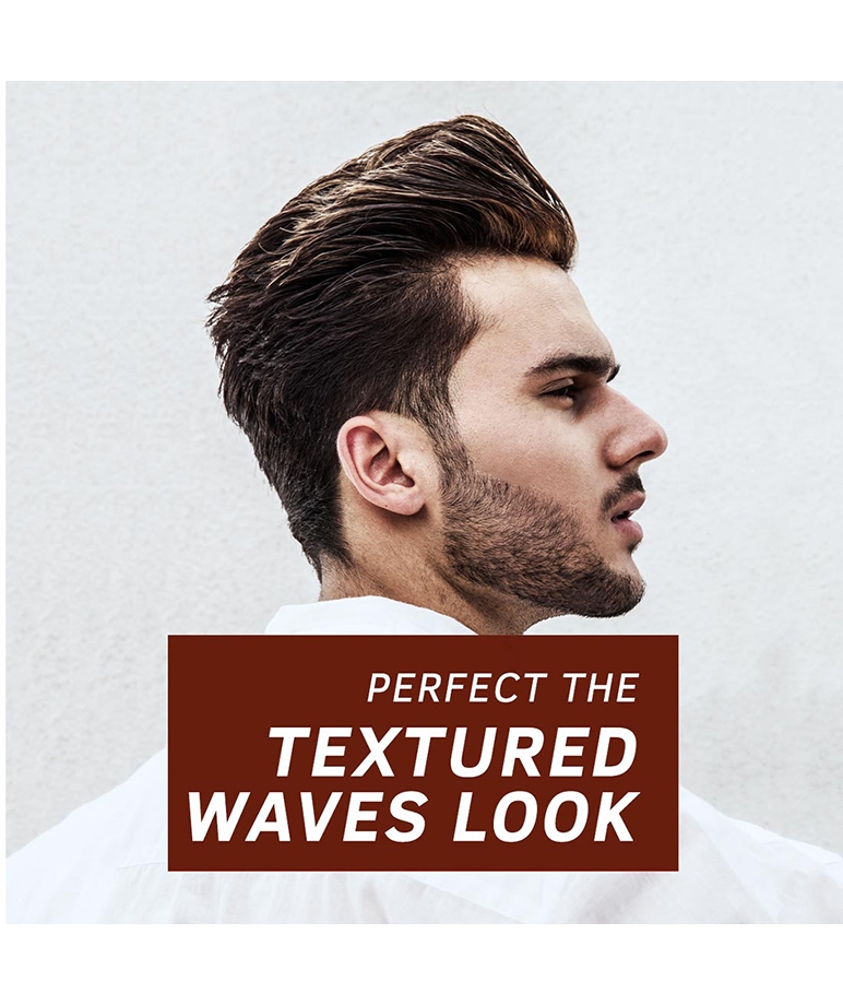 Ustraa Hair Fixing Spray Strong Hold textured waves look on model