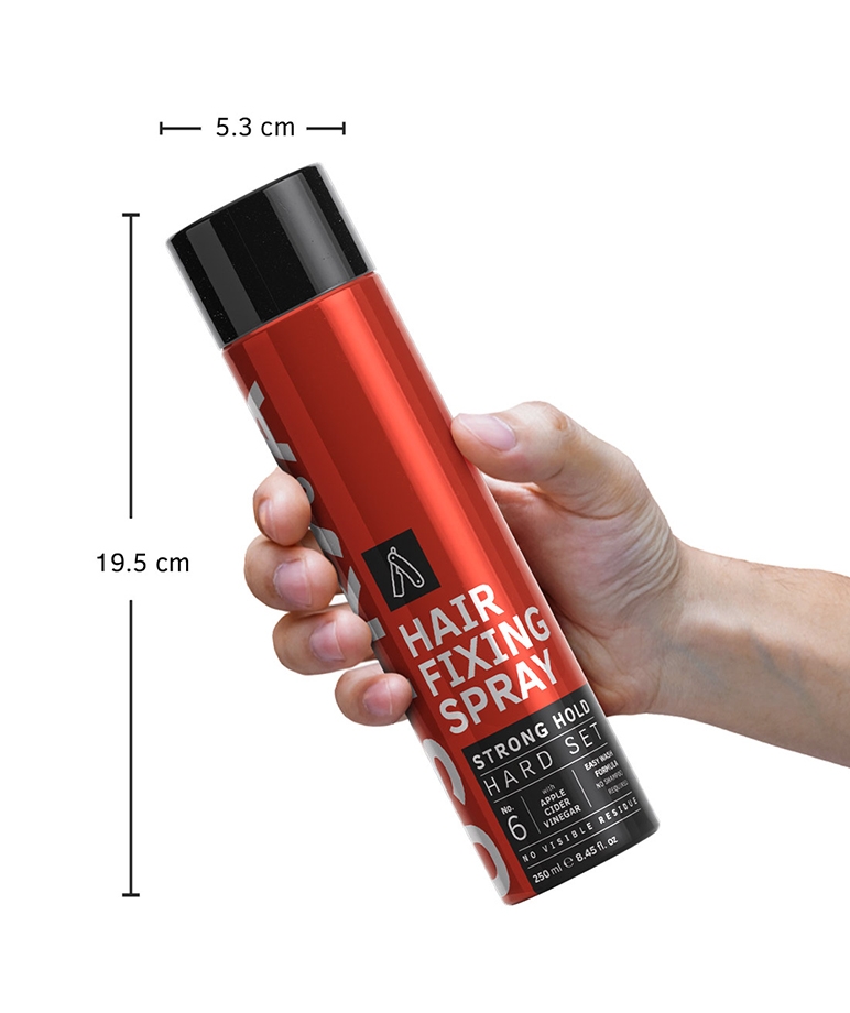 Ustraa Hair Fixing Spray Strong Hold 250ml size 19.5 cm by 5.3 cm