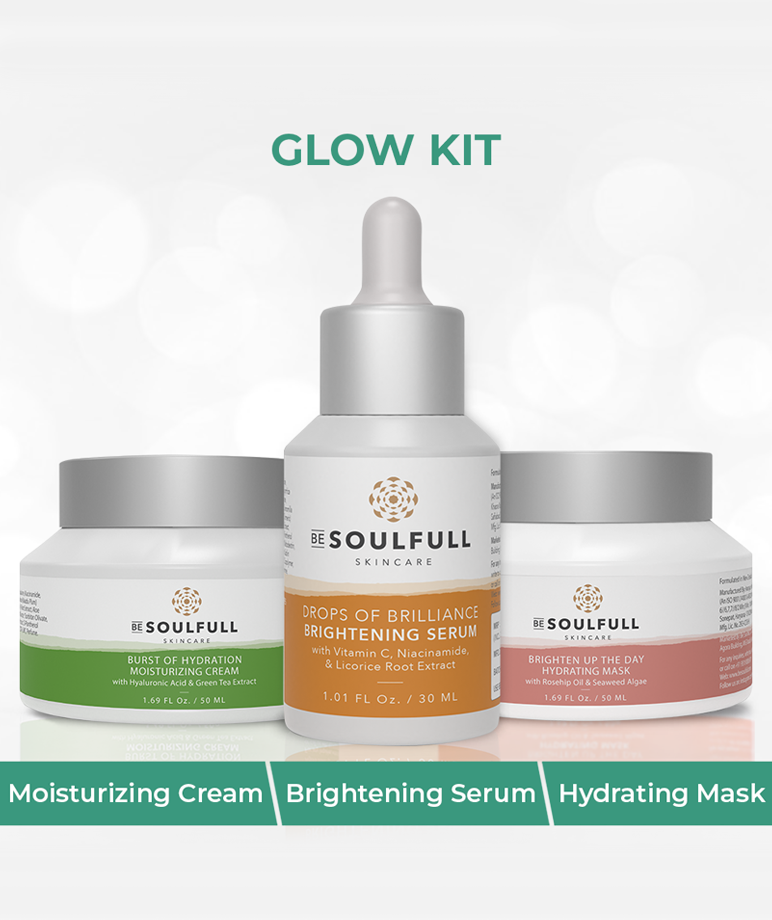 Be Soulfull Glow Kit I Brightening Mask, Vitamin C Serum, Moisturiser - 3 Products – image 2 of 10