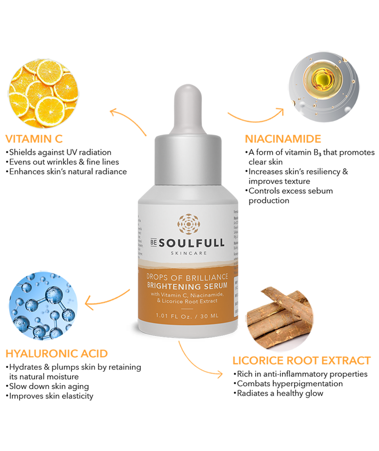 Be Soulfull Glow Kit I Brightening Mask, Vitamin C Serum, Moisturiser - 3 Products – image 3 of 10