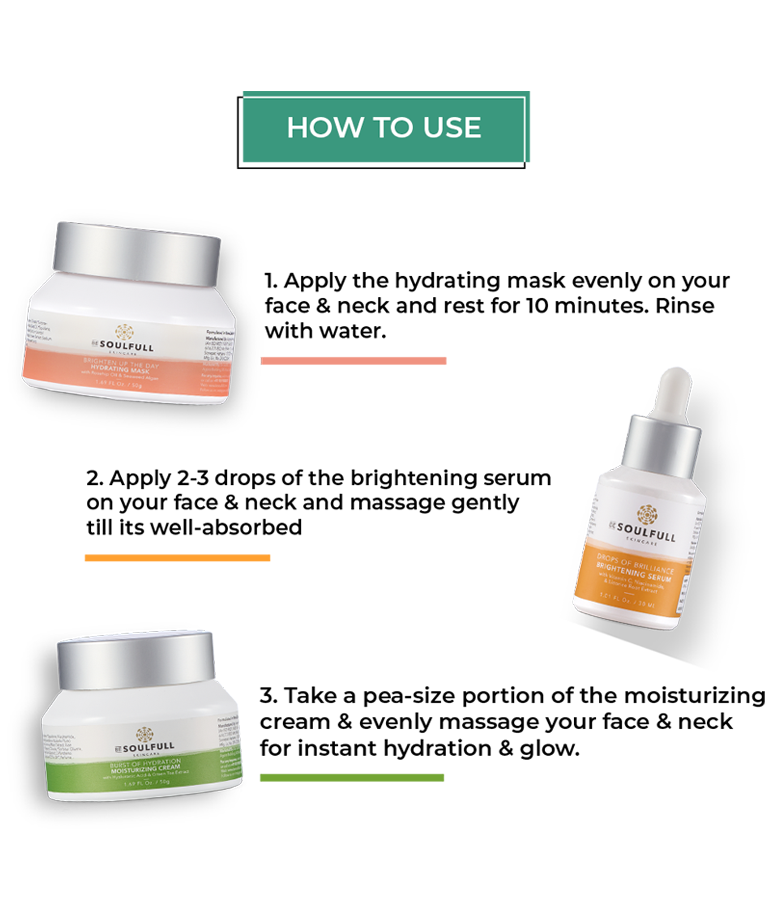 Be Soulfull Glow Kit I Brightening Mask, Vitamin C Serum, Moisturiser - 3 Products – image 6 of 10