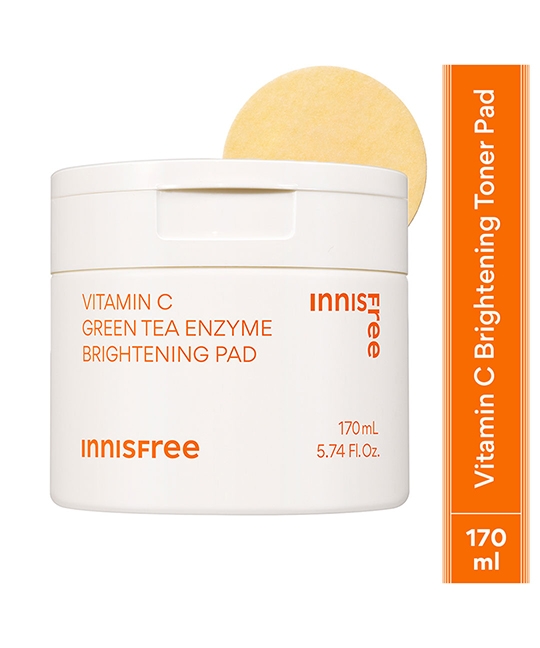 Innisfree Vitamin C Gree Tea Brightening Toner Pad - 60 Pcs