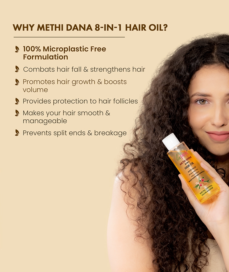 la Pink Methi Dana 8-in-1 Hair Oil with Hibiscus & Onion | Hair Fall Control & Hair Growth | – image 4 of 8