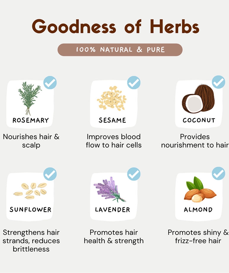 Coco Crush Cold-Pressed Rosemary Lavender Hair Oil, Prevents Hair Loss & Stimulates Hair Growth - 100ml – image 3 of 8