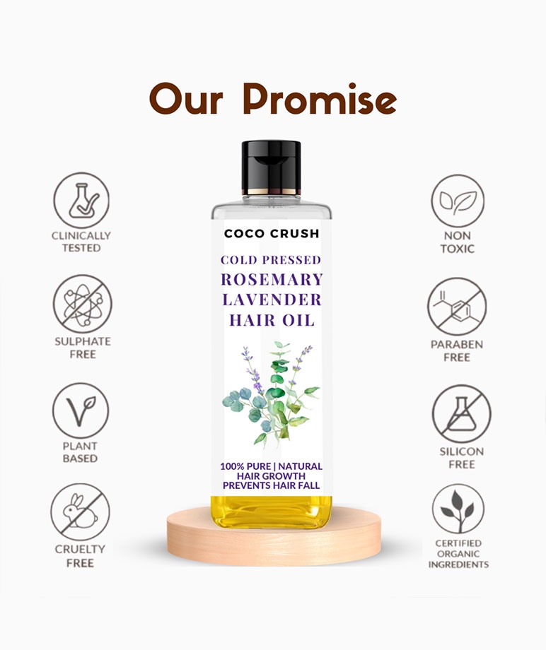 Coco Crush Cold-Pressed Rosemary Lavender Hair Oil, Prevents Hair Loss & Stimulates Hair Growth - 100ml – image 8 of 8
