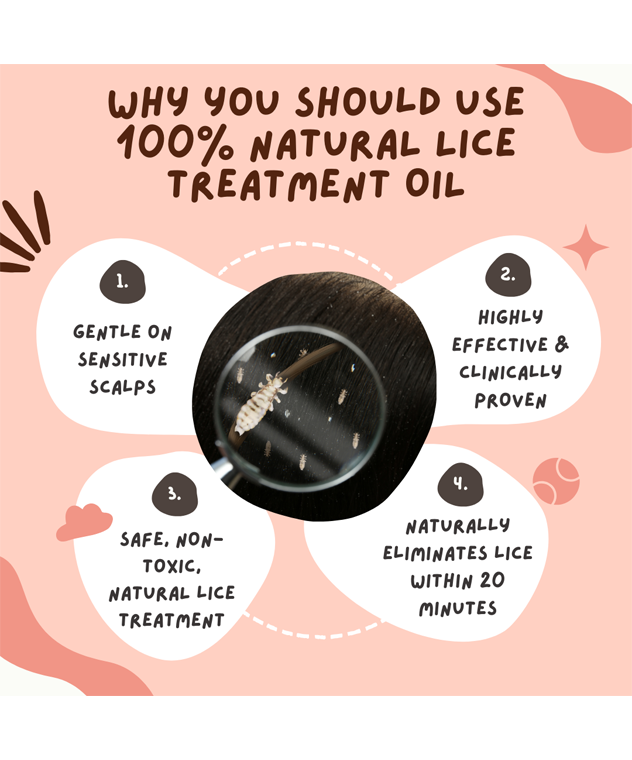 Lice Remover Hair Oil, 100% Natural, Kills Lice & Nits in 20min - 100ml ...