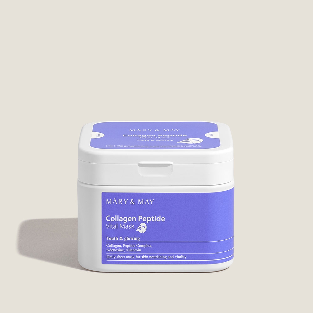 Mary&May Collagen Peptide Vital Mask 30ea/400g tub front label