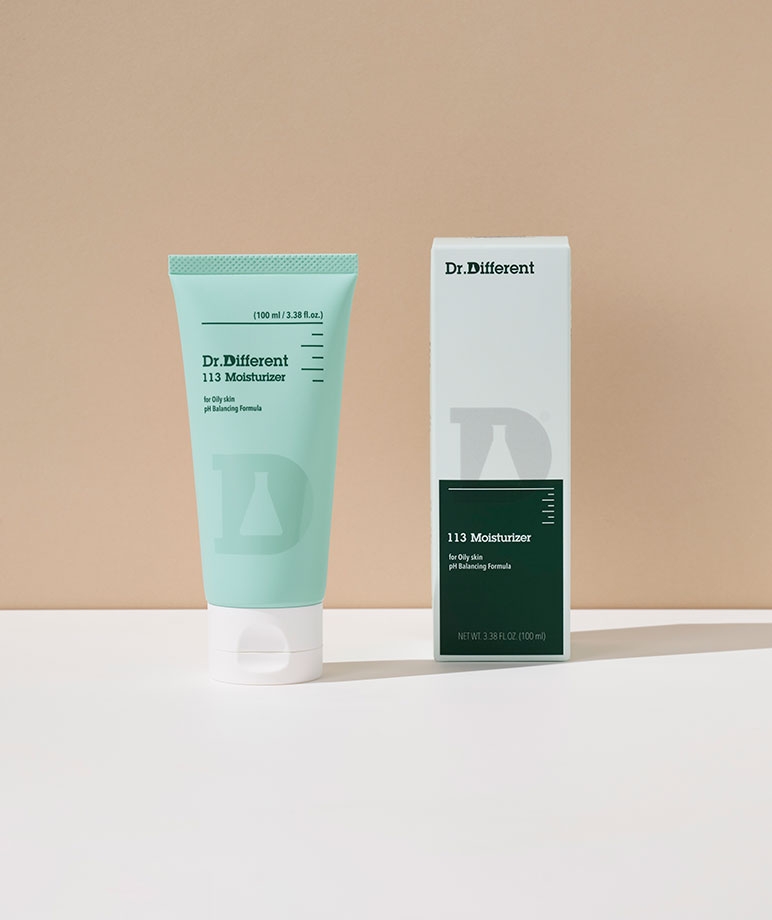 Dr. Different 113 Moisturizer 100ml tube with outer box, front packaging