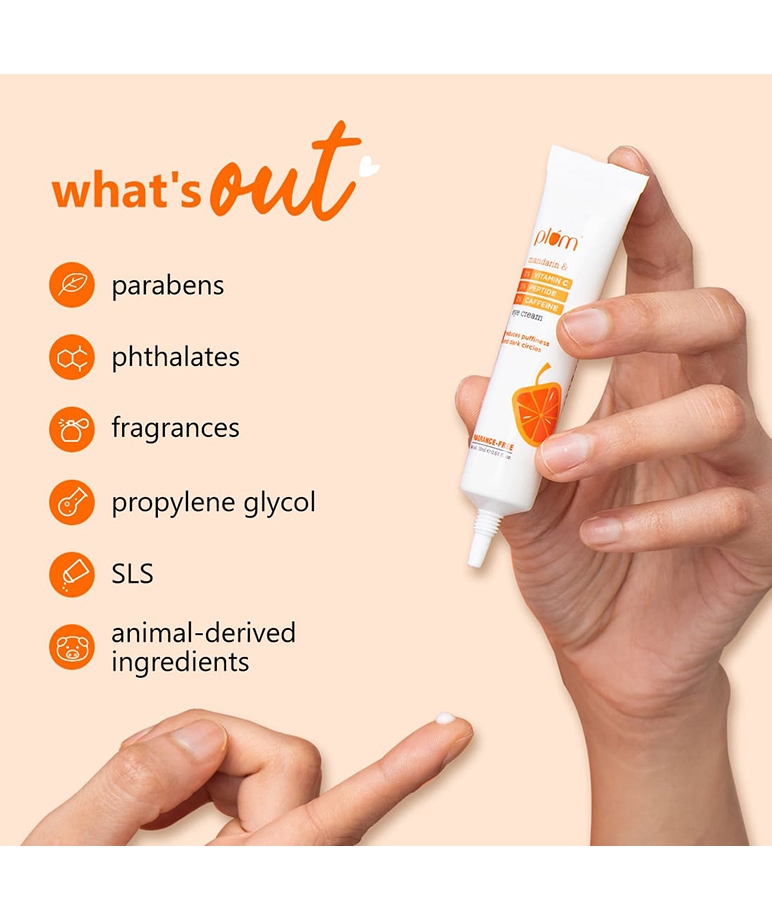 Plum 3% Vitamin C, 3% Peptide & 3% Caffeine Eye Cream with Mandarin - 15 ml – image 6 of 6