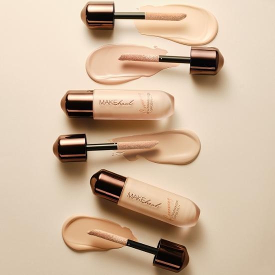 MAKE heal One Peel Foundation Covering SPF20 PA++ bottle front with sponge-tip applicator