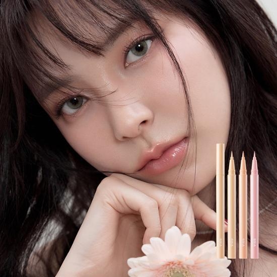 BBIA Last Glitter Highlighter 4 shades on model, glossy eye and lip look