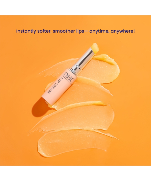 DHC Lip Cream lip balm stick with balm texture smears, instantly softer smoother lips