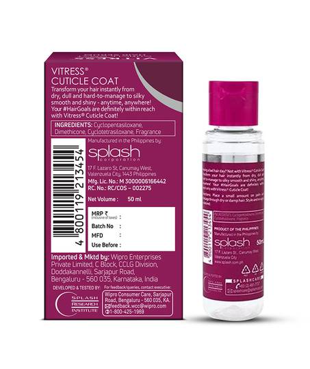 VITRESS Cuticle Coat Classic 10本セット Vitress Classic Hair Cuticle Coat for Dry, Dull and Hard to
