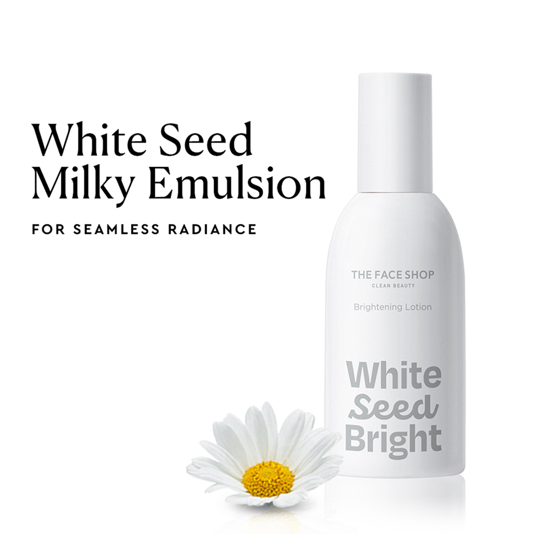 The Face Shop White Seed Brightening Emulsion - Korean Niacinamide Moisturizer, Even Skin Tone (150ml)