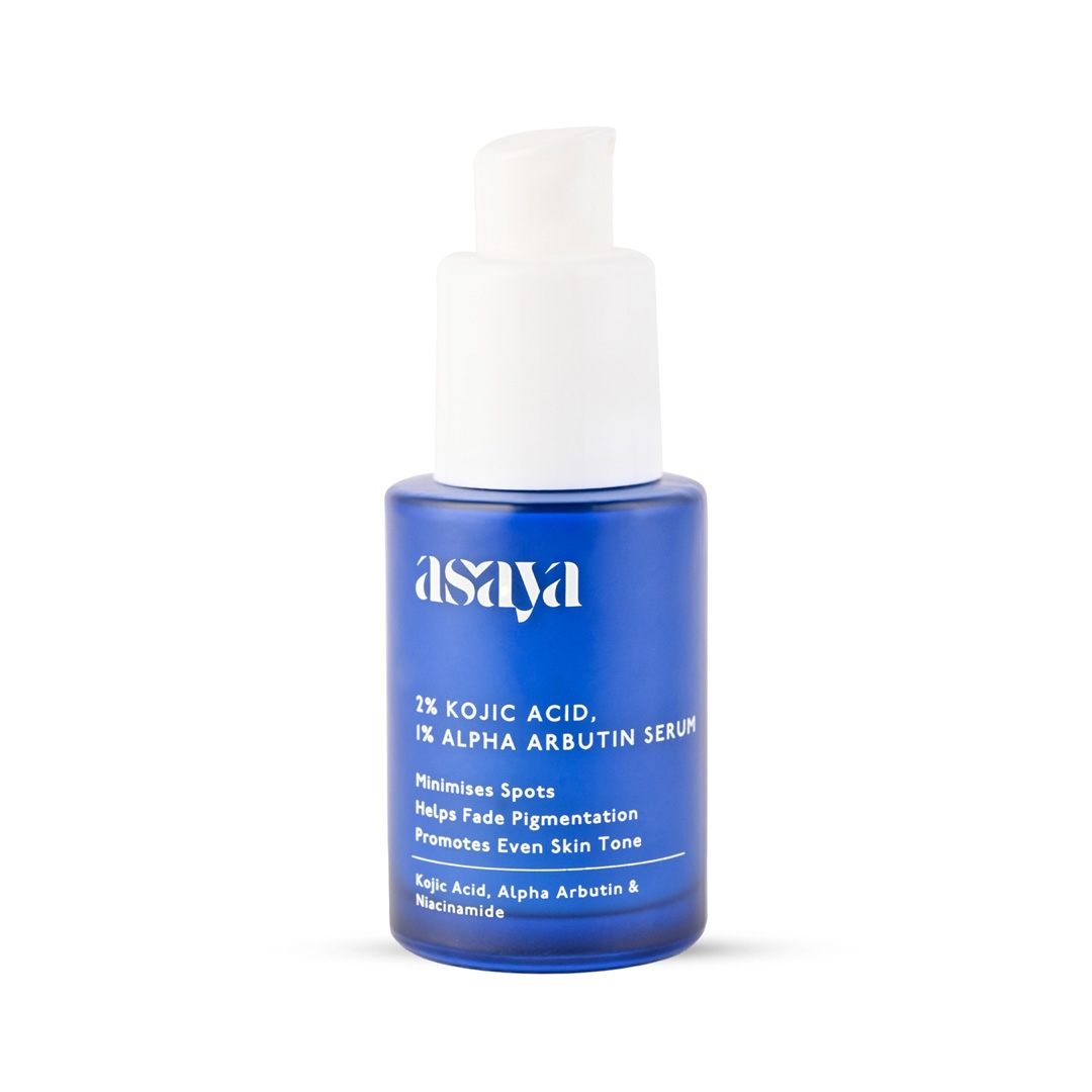 Asaya 2% Kojic Acid + 1% Alpha Arbutin Face Serum for Brightening, Even Tone & Pigmentation- 30ml