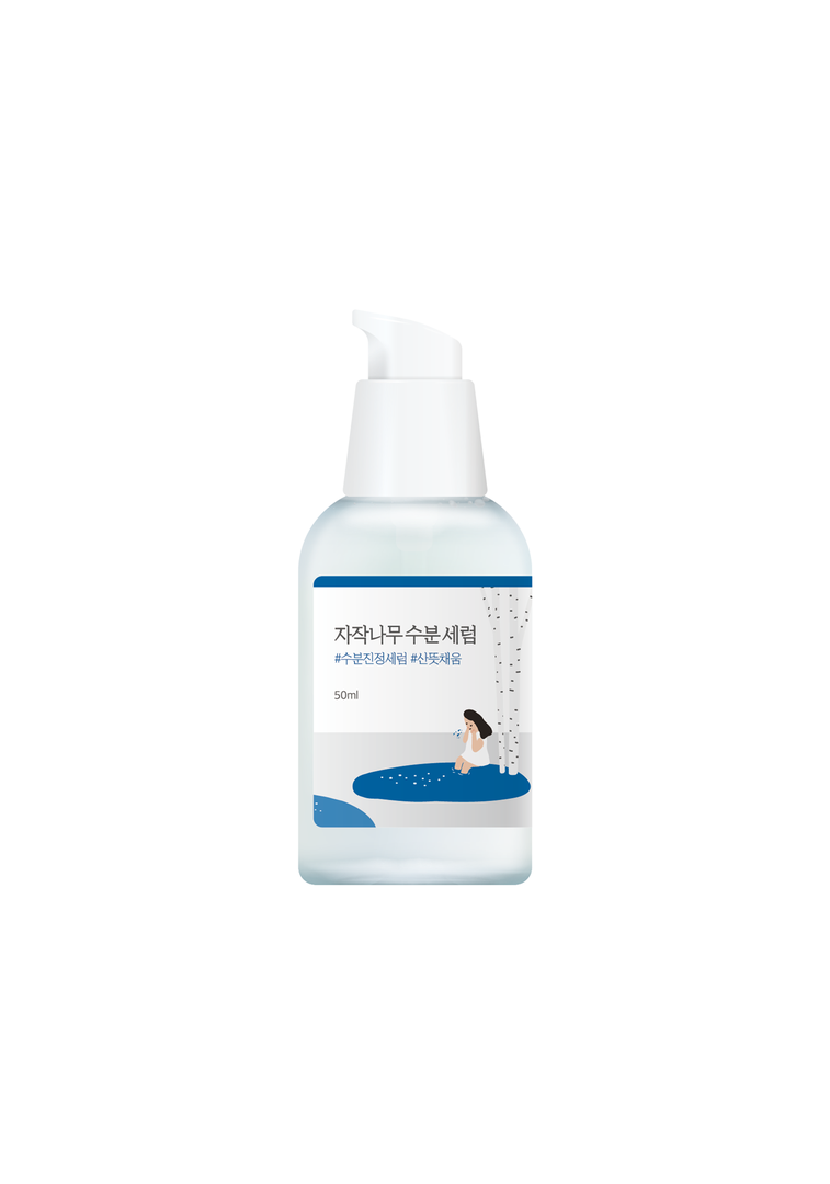 ROUND LAB Birch Juice Moisturizing Serum 50ml bottle label with Korean product name