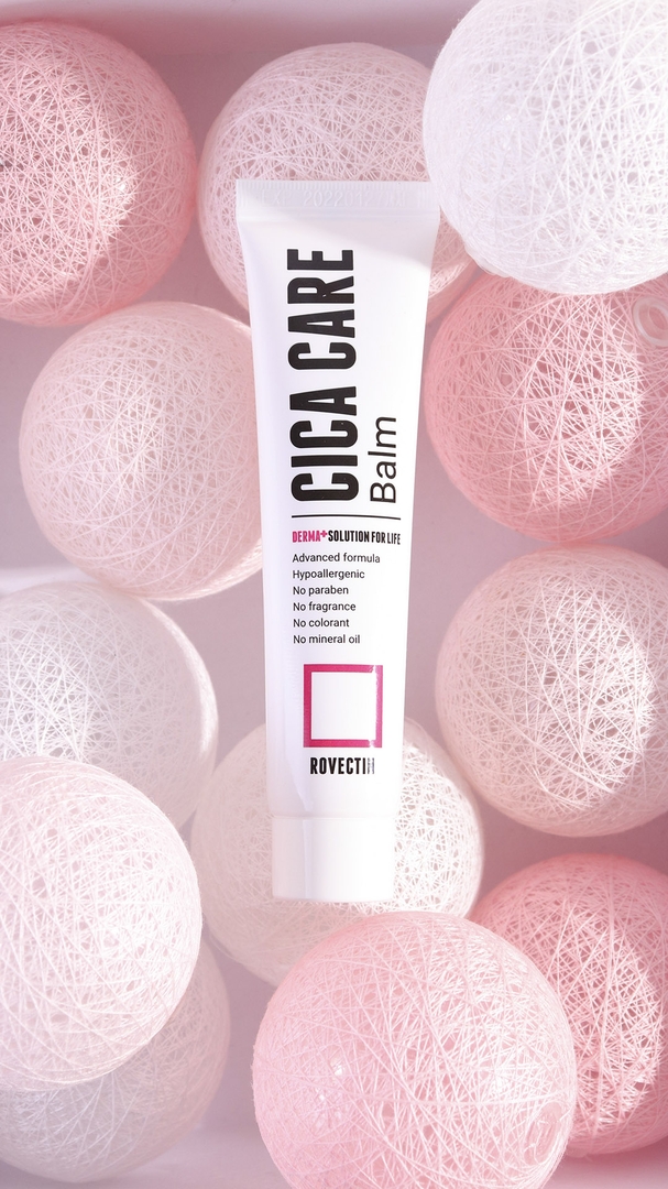 Rovectin Cica Care Spot Balm 40ml tube label hypoallergenic, no paraben, no fragrance