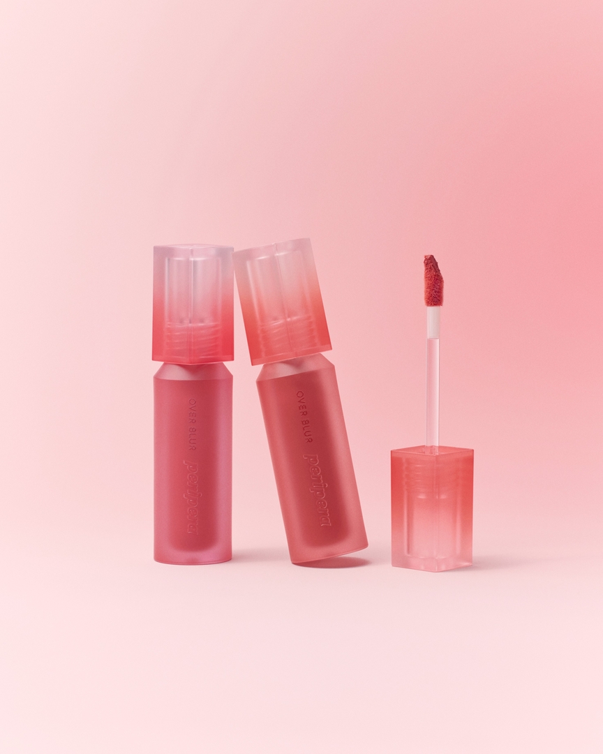Peripera Over Blur Tint lip tint two bottles with applicator, front view