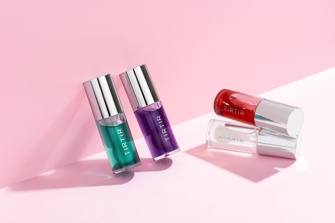 TIRTIR My Glow Lip Oil Mint, Lavender, Rosy and Honey bottles group shot