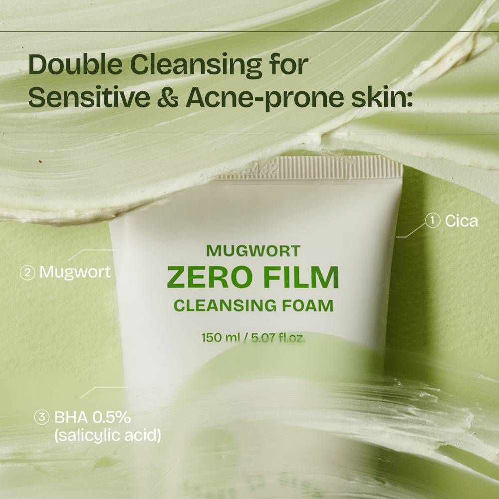 Mugwort zero film cleansing foam 150ml maccaron