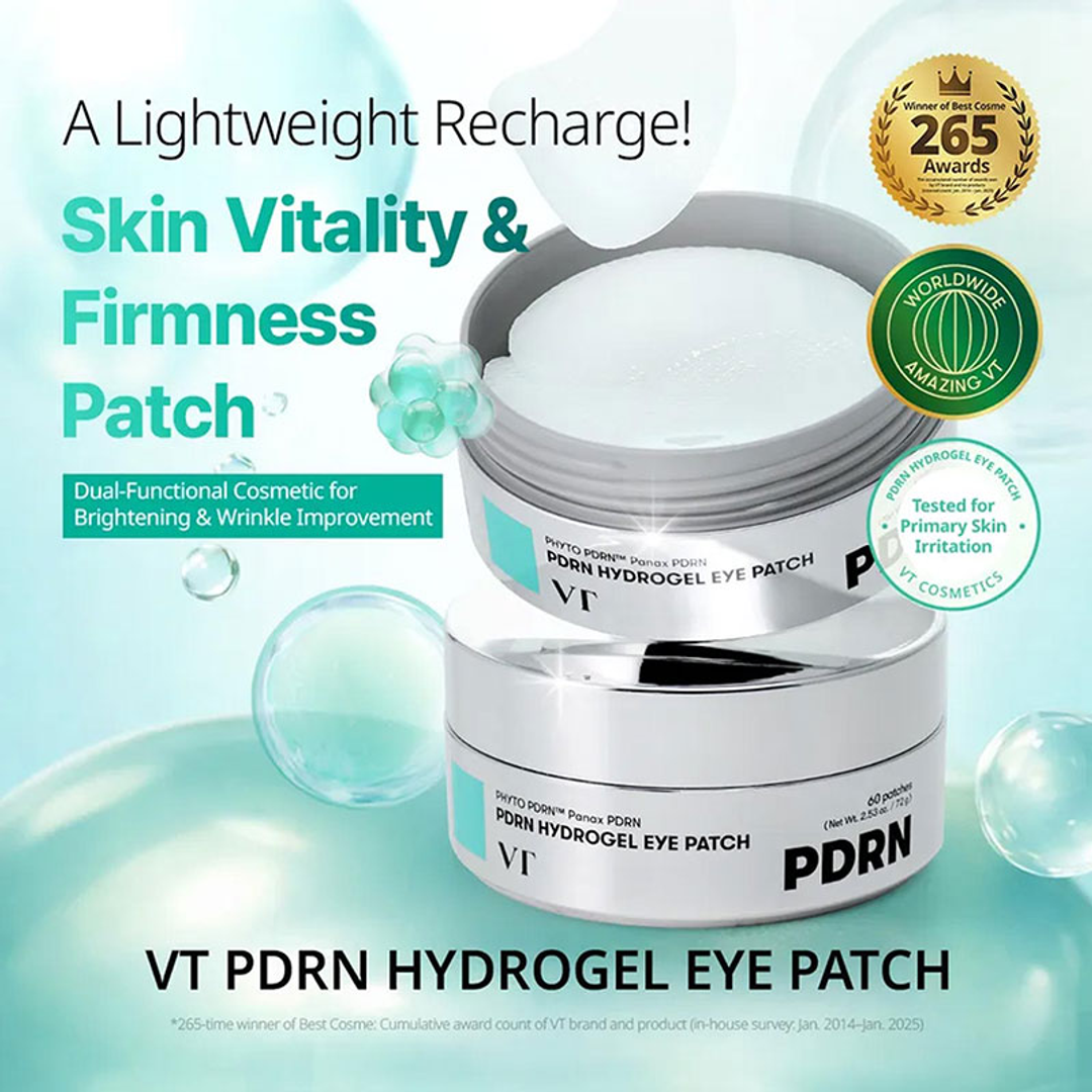 VT PDRN Hydrogel Eye Patch 60 patches skin vitality and firmness under-eye patch jar