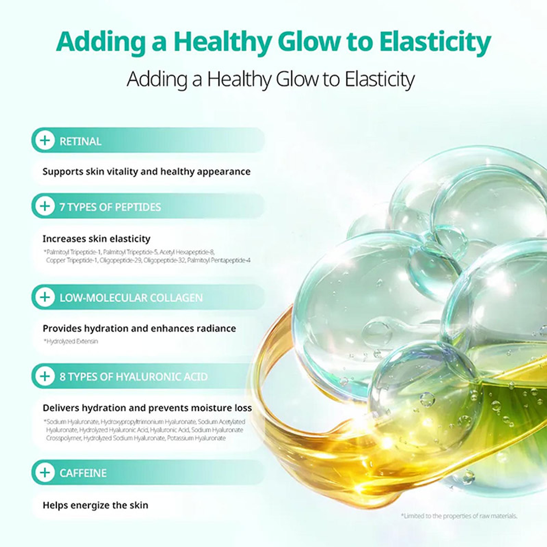 VT PDRN Hydrogel Eye Patch retinal, peptides, collagen, hyaluronic acid, caffeine ingredients