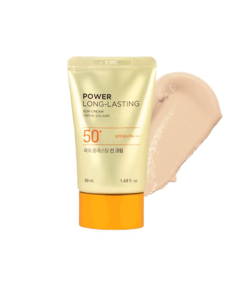 The Face Shop Power Long-Lasting SPF 50+ Pa+++ Tinted Sunscreen, Evens Skin Tone & Water Resistant