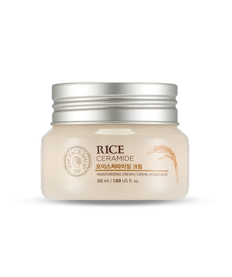 The Face Shop Rice & Ceramide Moisturizing Cream 50ml jar front