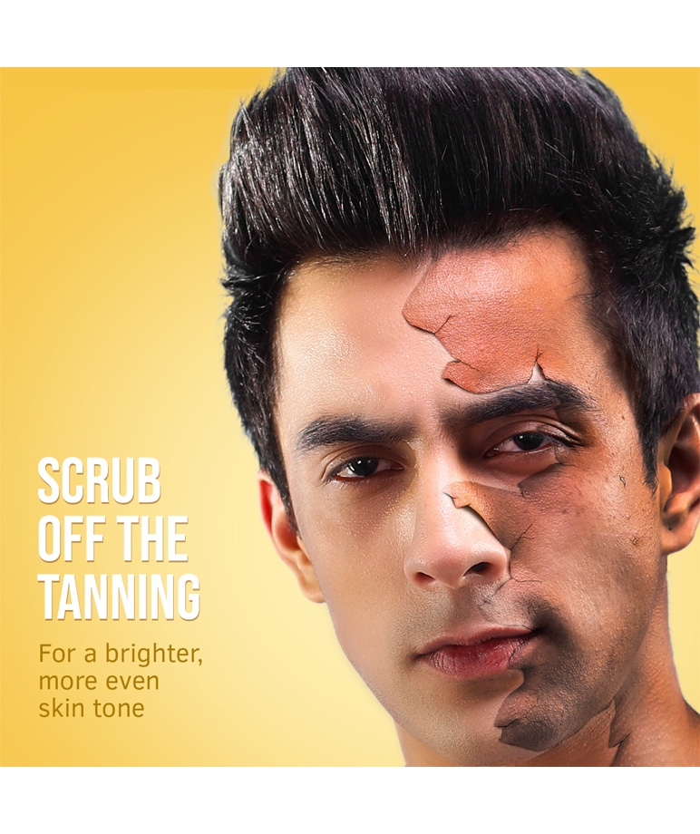 Ustraa De-tan Face Scrub 100g helps remove tanning and dead skin cells