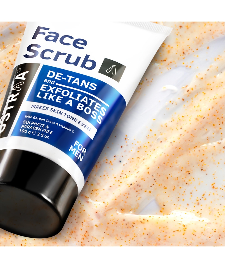 Ustraa De-tan Face Scrub 100g with Vitamin C and Swiss garden cress sprouts extract