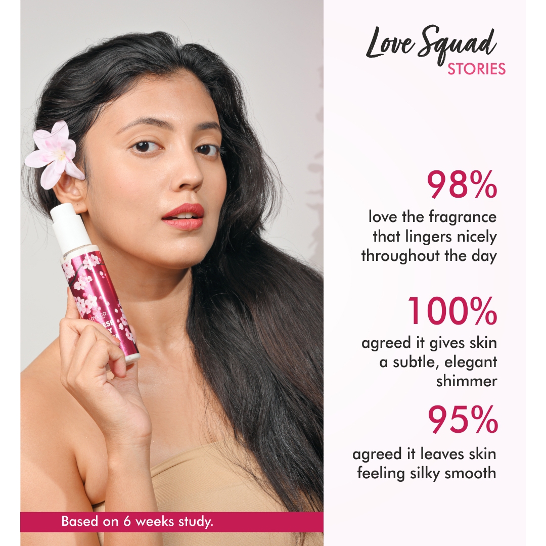 THE LOVE CO Japanese Cherry Blossom Diamond Shimmer Lotion - 100ml – image 3 of 8