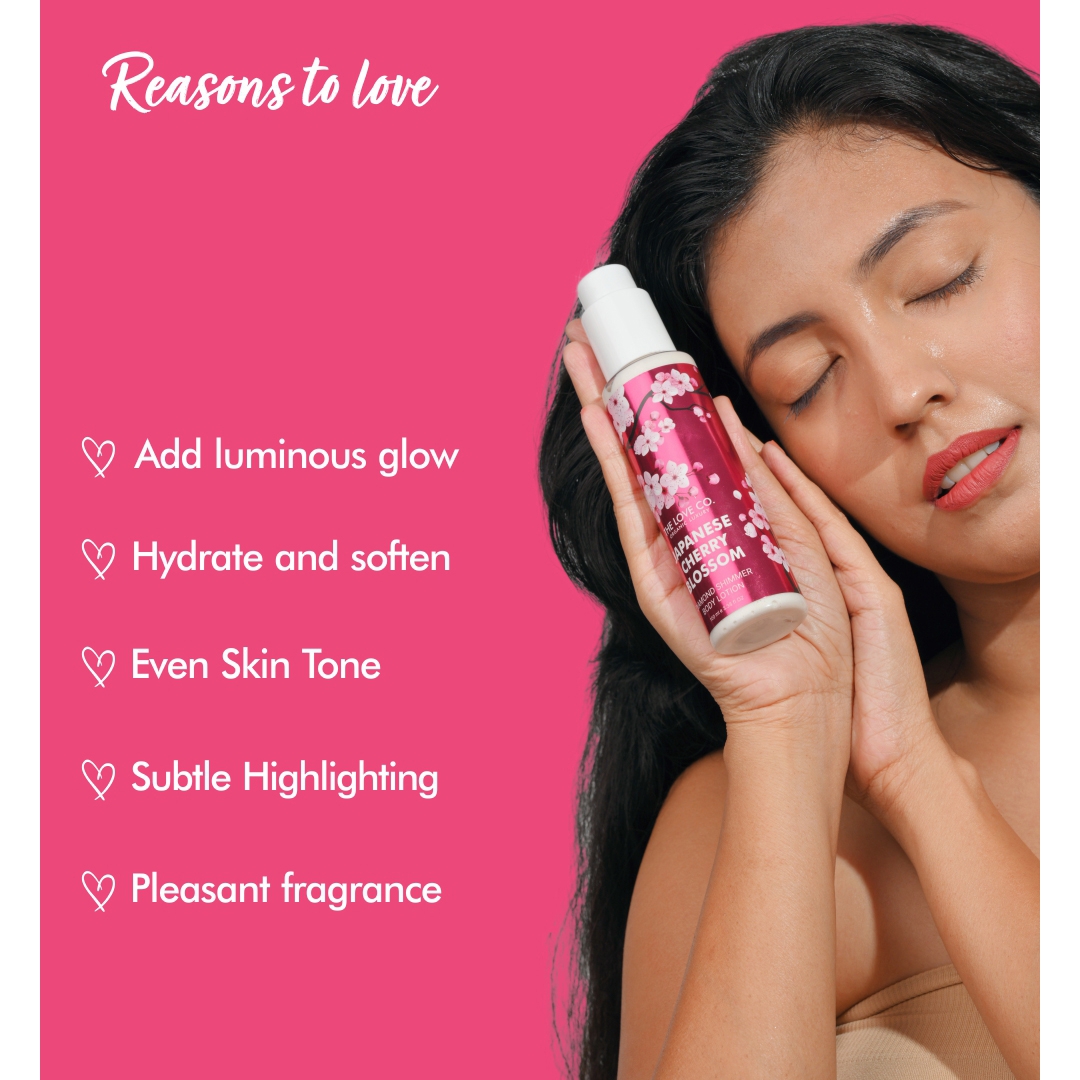 THE LOVE CO Japanese Cherry Blossom Diamond Shimmer Lotion - 100ml – image 5 of 8