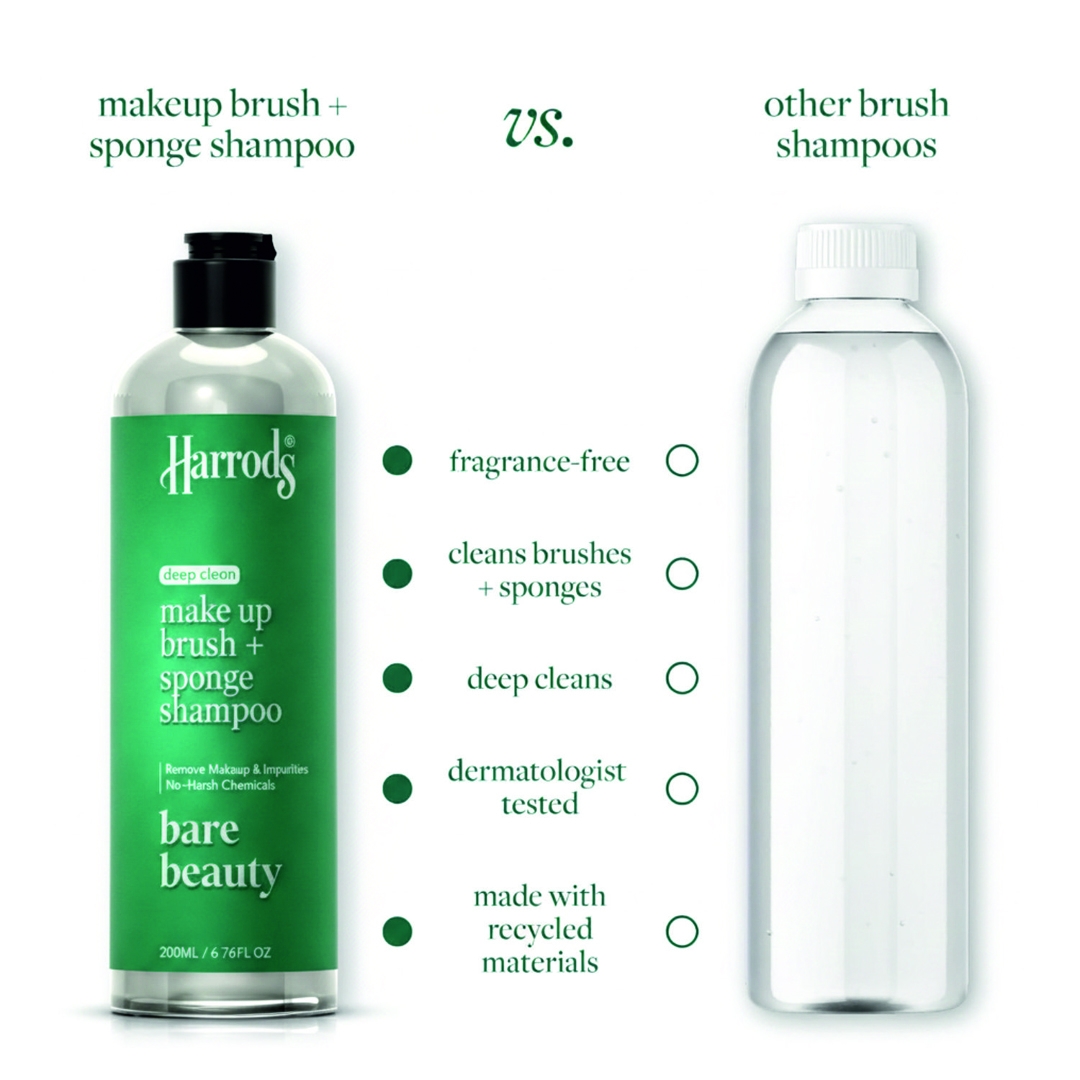 HARRODS Instant Make-Up Brush Shampoo-Quick and Effortless Solution for Washing and Drying Brushes and Sponges-No Washing Required-200ML – image 4 of 5