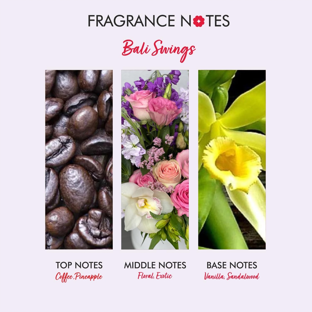 THE LOVE CO Bali Swings Bath & Shower Gel 250ml fragrance notes coffee, floral, vanilla sandalwood