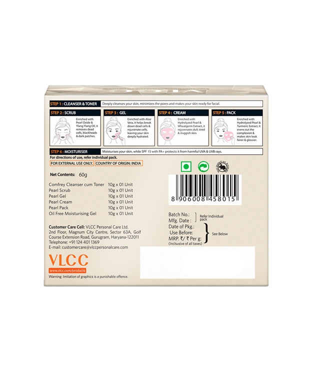 VLCC Pearl Single Facial Kit - 60 g - Removes Dead Skin Cells & Blackheads – image 9 of 9