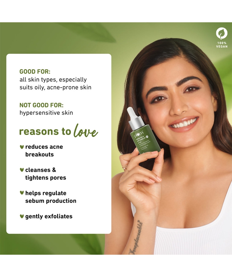 Plum Green Tea & Zinc Complex 3% | Fights Pimples & Tightens Pores | Controls Oil & Gently Exfoliates (30 ml) – image 3 of 7