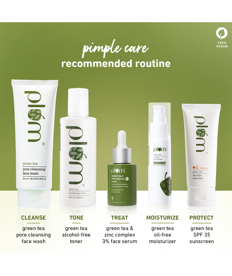 Plum Green Tea & Zinc Complex 3% | Fights Pimples & Tightens Pores | Controls Oil & Gently Exfoliates (30 ml) – image 7 of 7