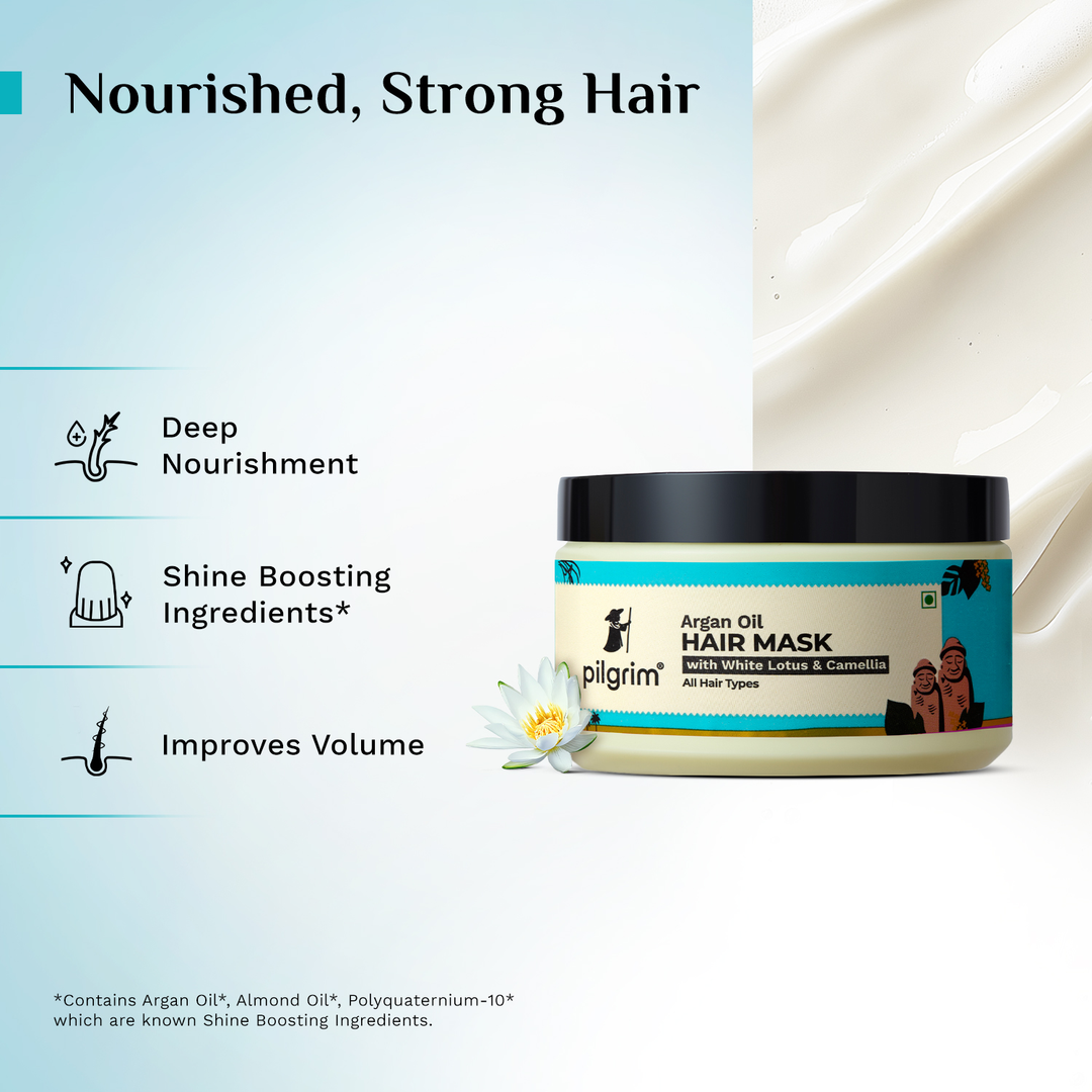 Pilgrim Argan Oil Hair Mask with White Lotus & Camellia – image 3 of 8