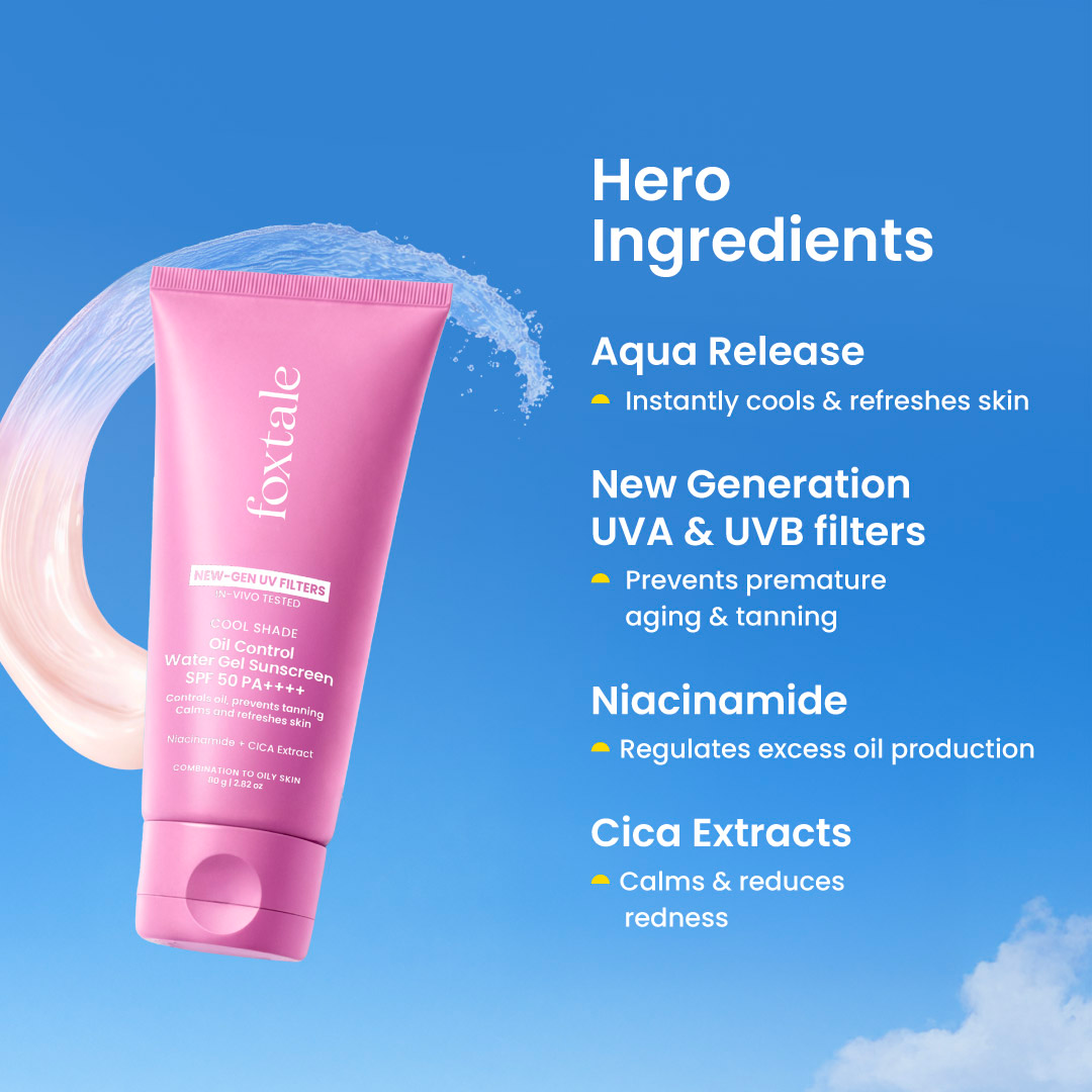 Foxtale In-Vivo Tested Lightweight Aqua-Gel Sunscreen for Oily Skin | SPF 50 PA++++ | 80 ml – image 3 of 9