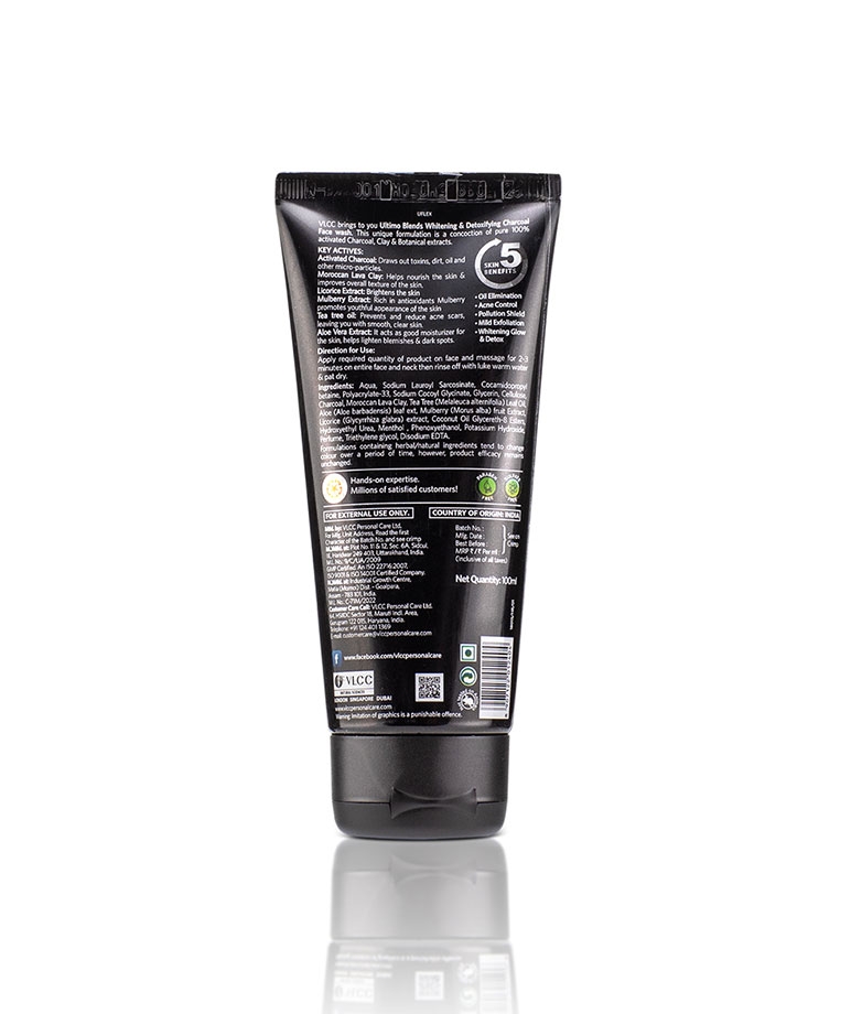VLCC Ultimo Blends Charcoal Face Wash for Whitening & Detoxifying - 100 ml – image 2 of 5