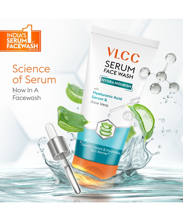 VLCC Hydra Nourish Serum Facewash with Hyaluronic Acid Serum & Aloe Vera for Gentle Cleansing & Strengthening Skin Barrier Function 1 – image 2 of 9