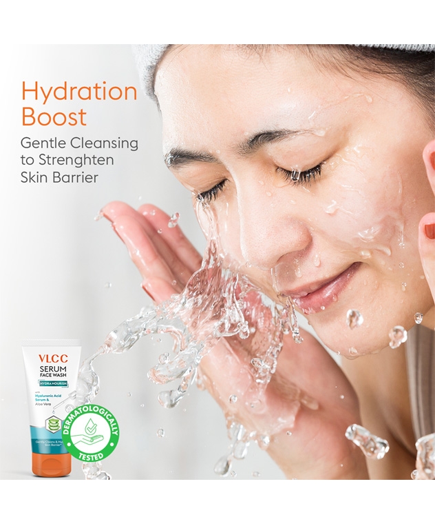 VLCC Hydra Nourish Serum Facewash with Hyaluronic Acid Serum & Aloe Vera for Gentle Cleansing & Strengthening Skin Barrier Function 1 – image 3 of 9